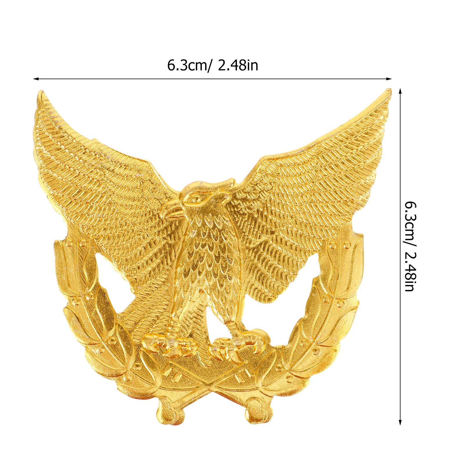 เข็มกลัดโลหะรูปนกอินทรีสำหรับติดเสื้อ หมวก หรือปกเสื้อ ทำจากโลหะผสมสังกะสี ใช้เป็นเครื่องประดับสำหรับชุดยูนิฟอร์ม