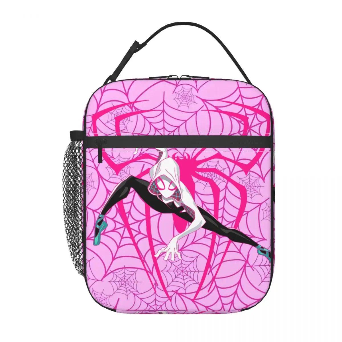 

Custom Gwen Cartoons Comic Team Web Lunch Bag Thermal Cooler Insulated Lunch Box for Work Office Picnic Food Portable Tote Bags