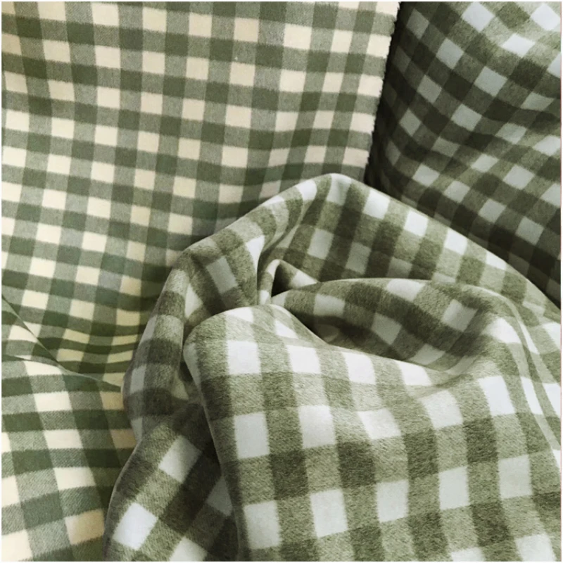 100% Check Double-sided Wool Fabric Brand Fashion Design Fall/winter Coat Cloth by the Meter Diy for Sewing Meterial Wholesale