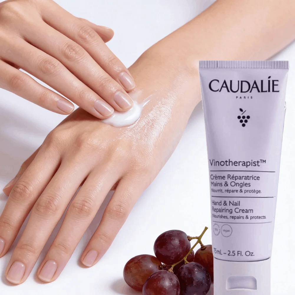 Caudalie Grape Seed Hand Cream Deep Nourishing Anti Dry Crack Specially Added Nail Care Ingredients for Various Skin Types