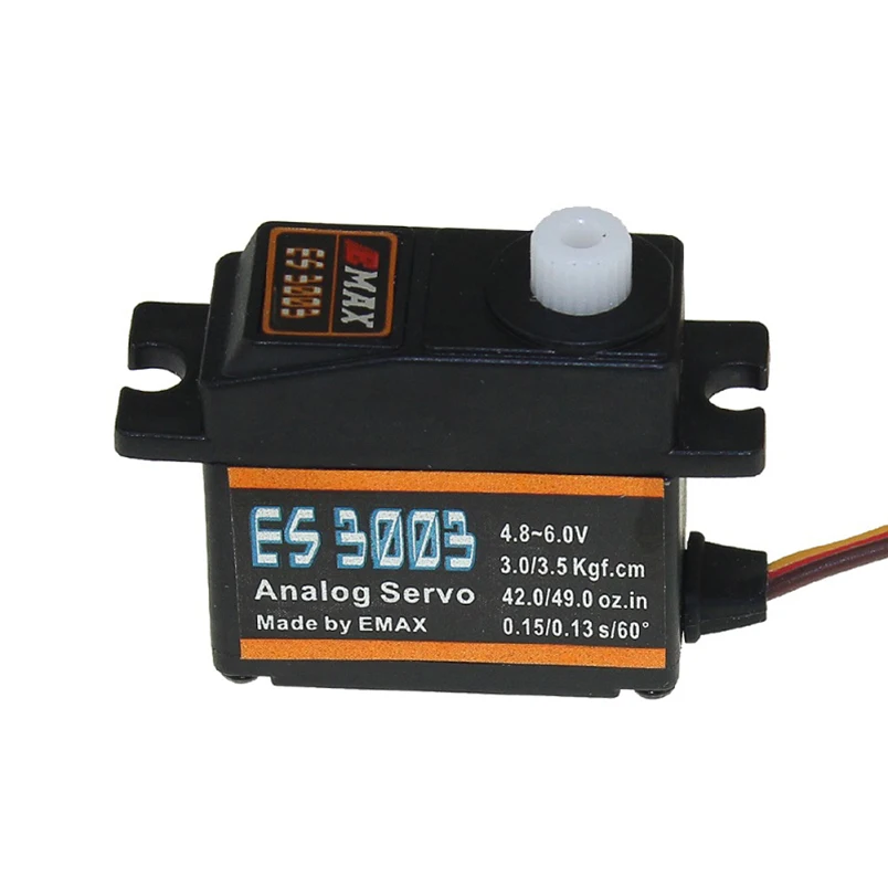 EMAX 10Pcs/lot 17g  Servo ES3003 Macro Analog Servo Plastic Gear for RC FPV Fixed Wing Airplane racing drone