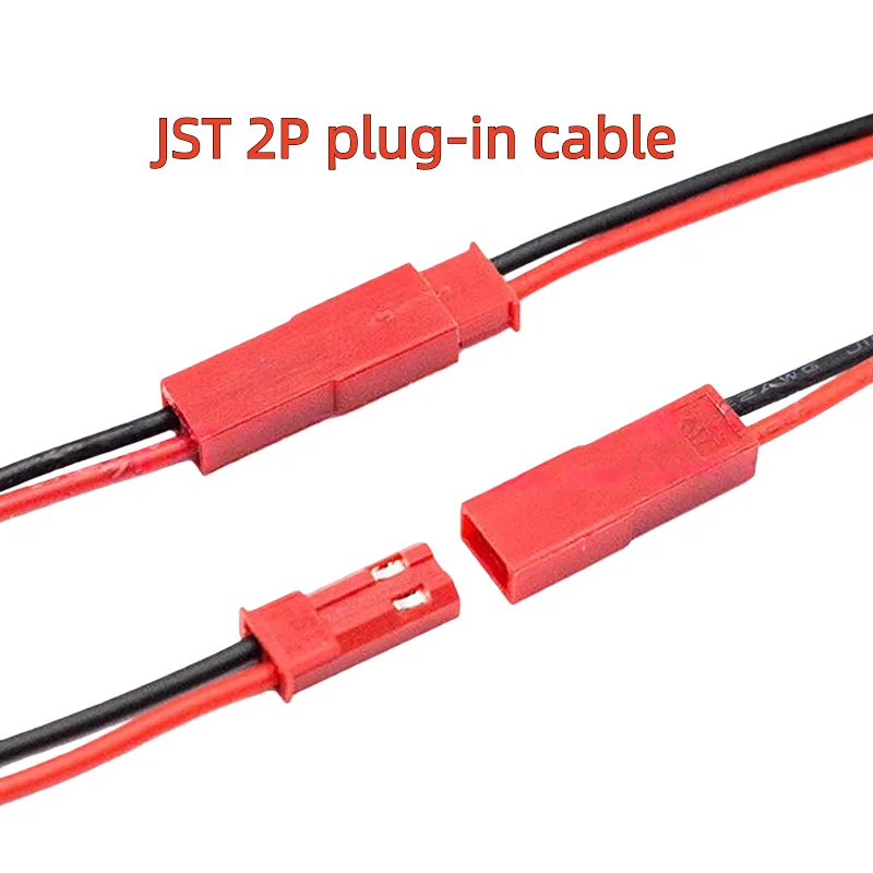 1pcs JST docking plug in 2Pin connection cable LED male and female plug Toy power docking cable Single head terminal wire 20CM