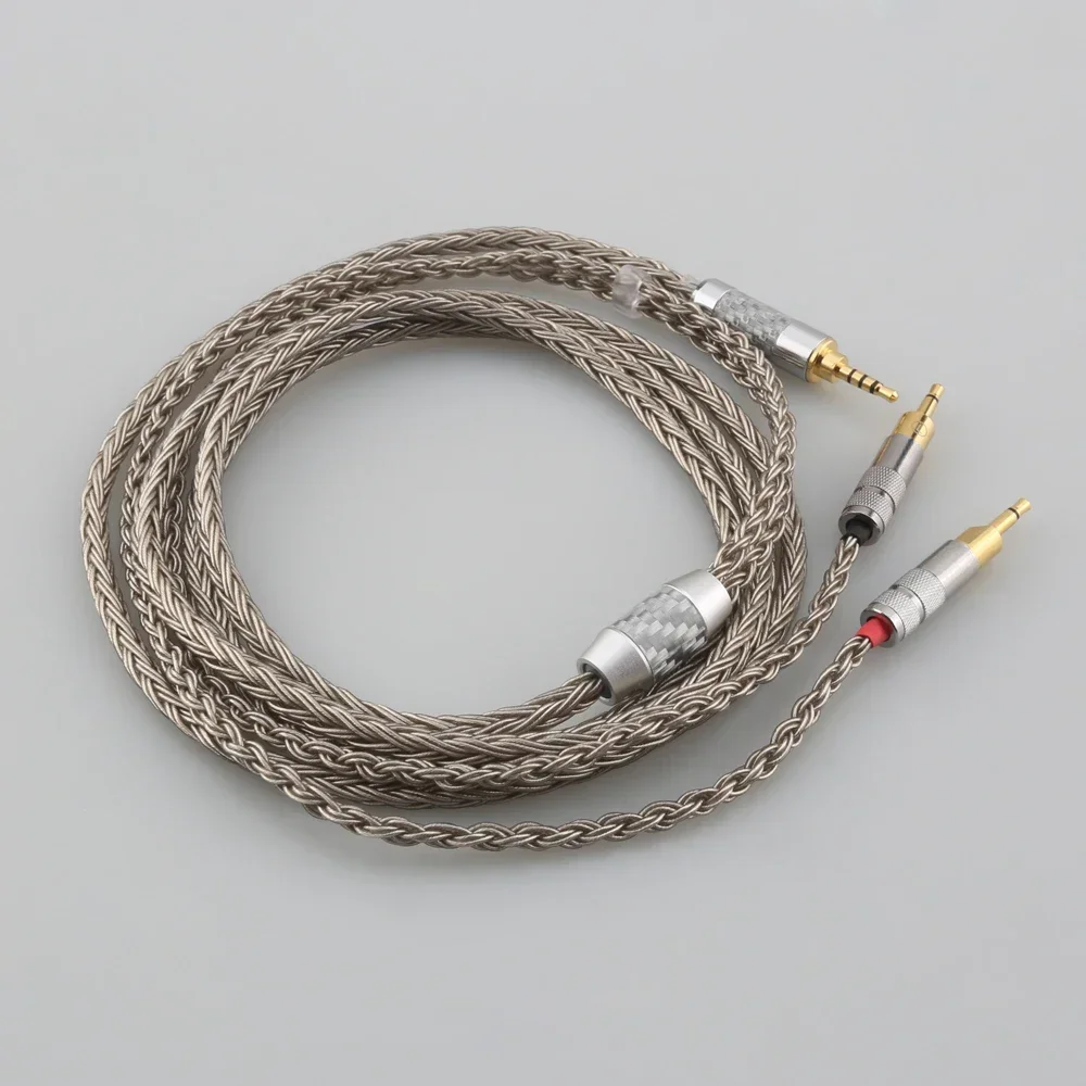 16 Cores Silver Plated HiFi Cable 6.35mm 3.5mm 4.4mm Male to Dual 2.5mm Adapter for Sennheiser HD700 NW ZX300A Headphone