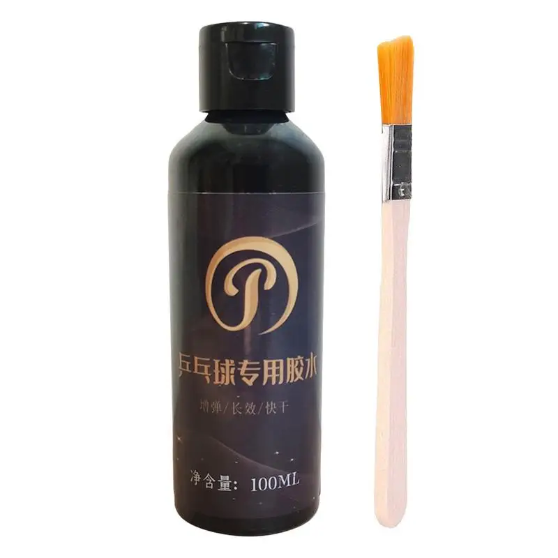 Table Tennis Glue Professional Rubber Cement Table Tennis Racket Glue With Brush 100ml Super Strength Pingpong Racket Repair