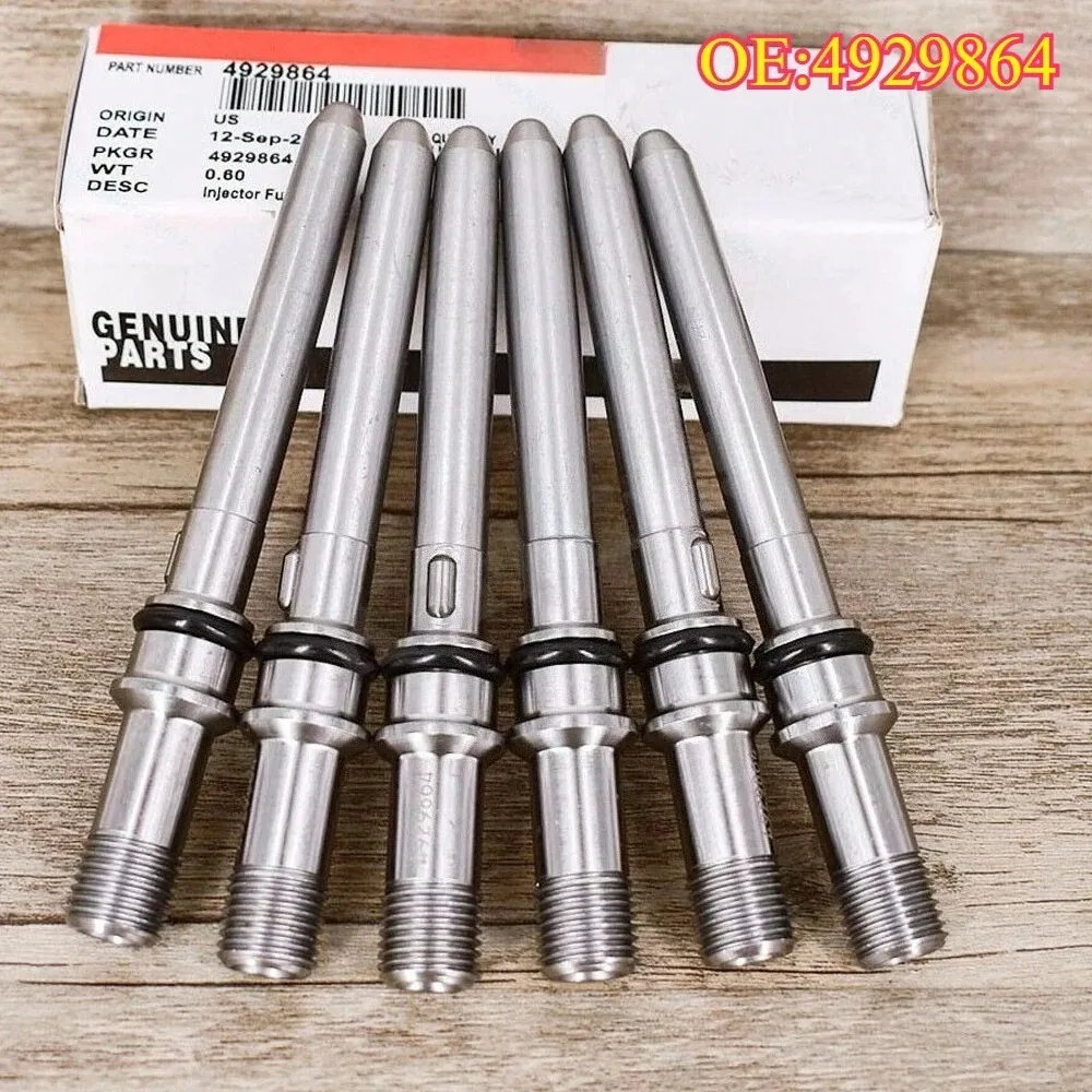 High Quality New for 4929864 4903290 4088578 2872395 6PCS Fits For Dodge Cummins Diesel Injector Connector Tubes 5.9L 6.7L