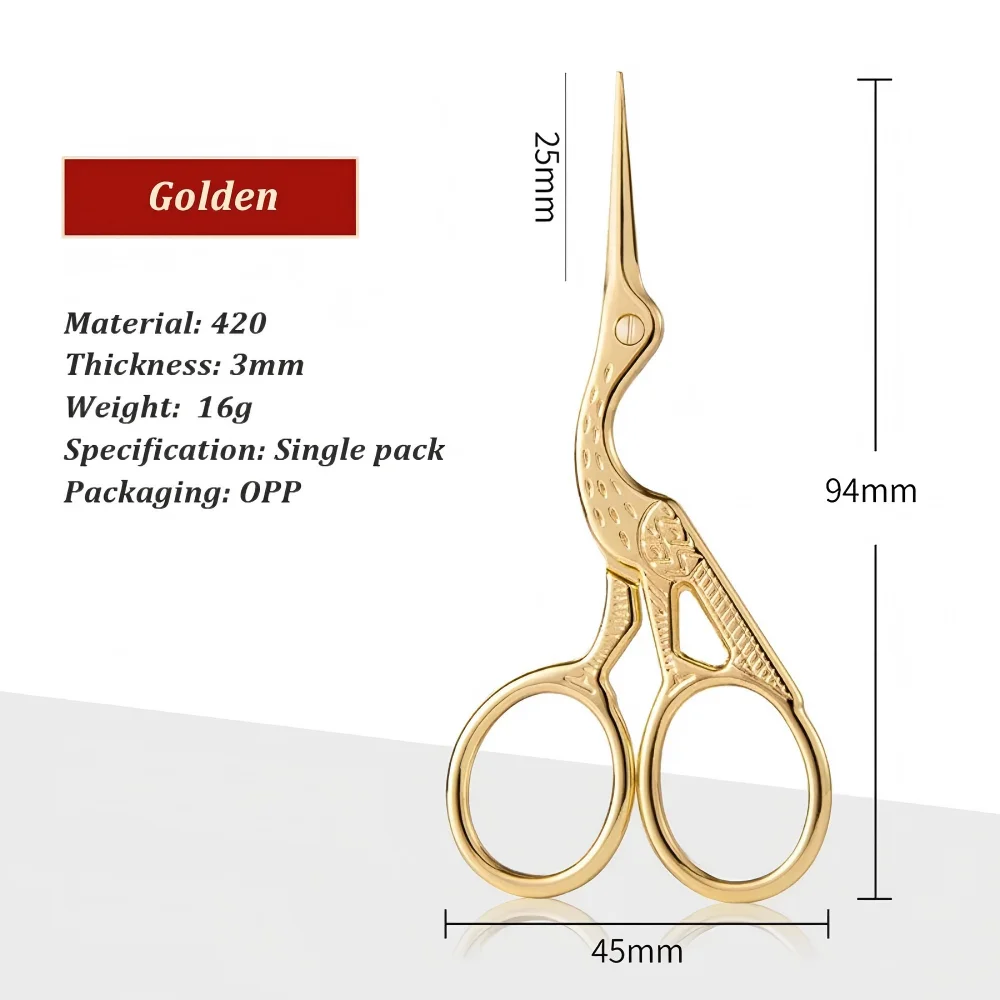 Stainless Steel Antique Scissors European Classic Craft Knitting Sewing Handicraft Scissor DIY Jewelry Tools New - view 2
