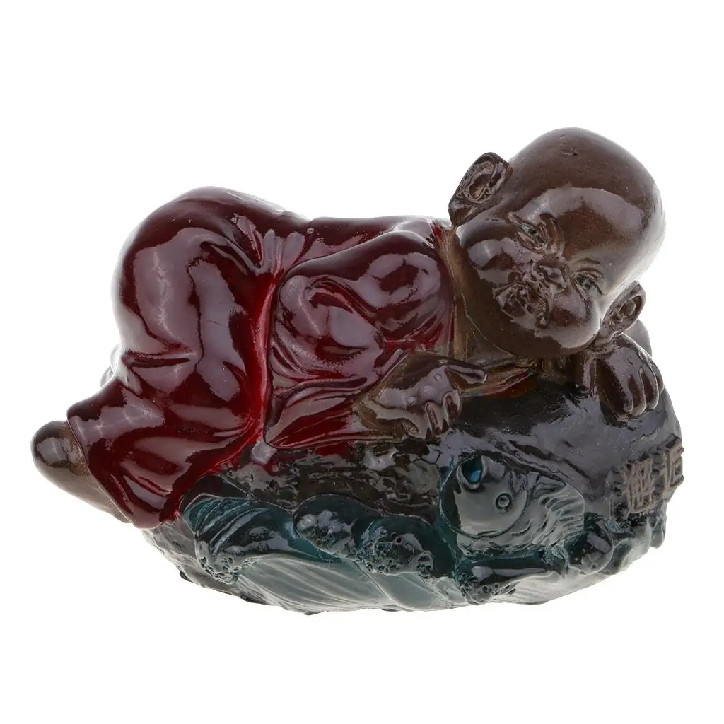 MagiDeal Resin Color-Changing Statue Chinese Buddha Figurine Feng Shui Lucky Tea Pet A