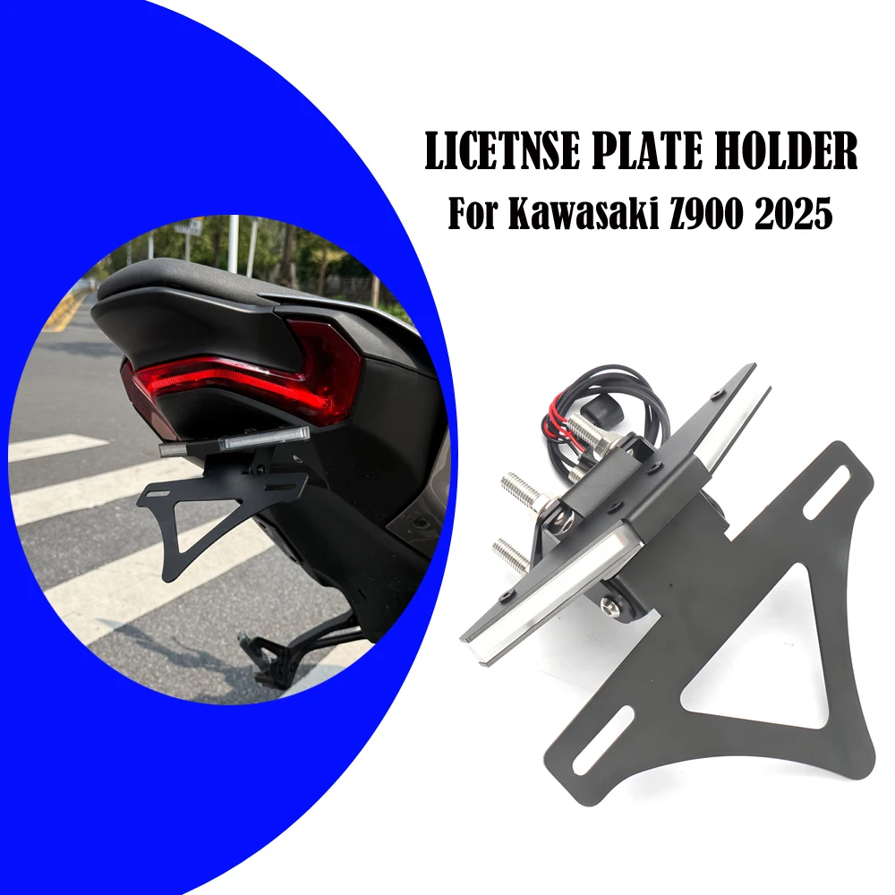

New Motorcycle license plate holder integrated with turn signal integrated Short tail FOR Kawasaki Z900 Z 900 2025-