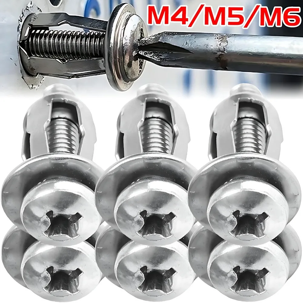 

M4 M5 M6 Stainless Steel Petal Shape Rivet Nut Screw Bolt Expansion Rivetnut Panel License Plate Clamp Bolt Board Wall Fasteners