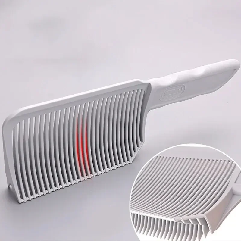 

New Clipper Comb MEN'S STYLING Flat Hair Comb Curved V-shaped Barber Comb Positioning Gradient Detangling Hair Magic