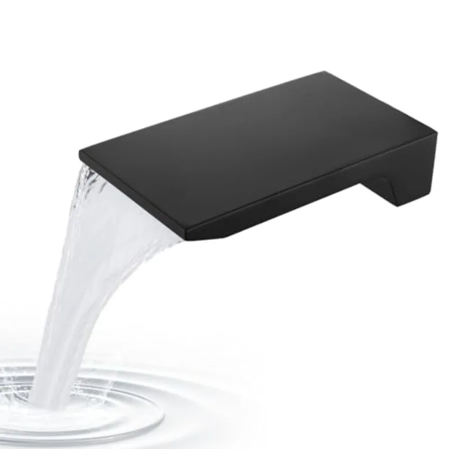 

Черный настенный излив-водопад для ванны, смеситель для ванной комнаты, излив-водопад для раковины и душа, смеситель для ванны