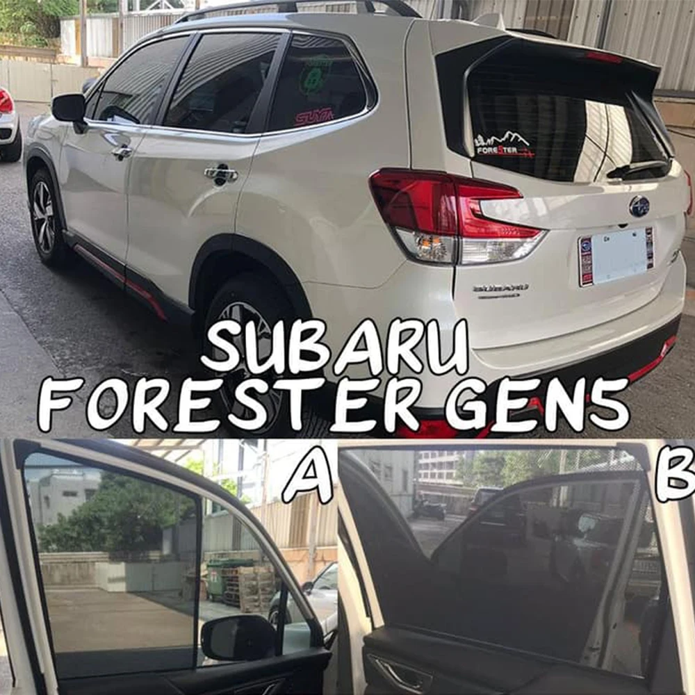 For Subaru Forester SK 2019-2024 Magnetic Car Sunshade Front Windshield Curtain Cover Rear Side Baby Window Mesh Sun Shade Visor