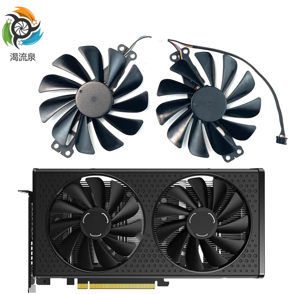 

New 95MM KDK FY010010M12LPA RX6600 6600XT Kipas Kartu Grafis untuk XFX Radeon RX 6600 XT Kipas Kartu Video Gaming