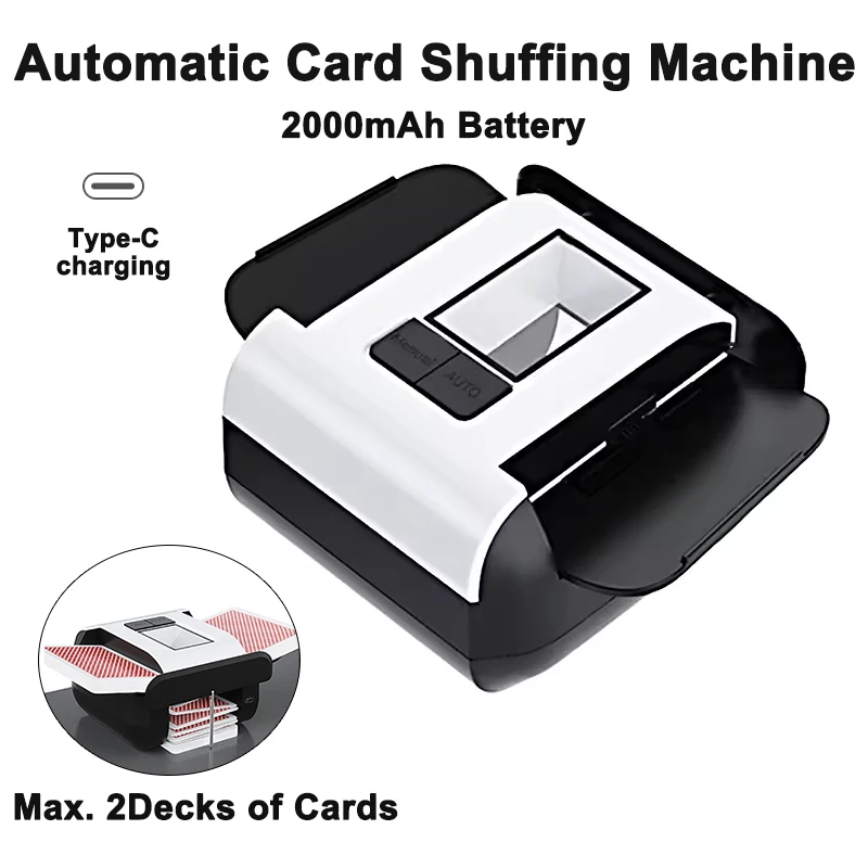 2000mah-電動自動カードシャッフルマシン-type-c-充電式-ポーカーカードミキサー-オートシャッフルツール-ボードゲームパーティー用