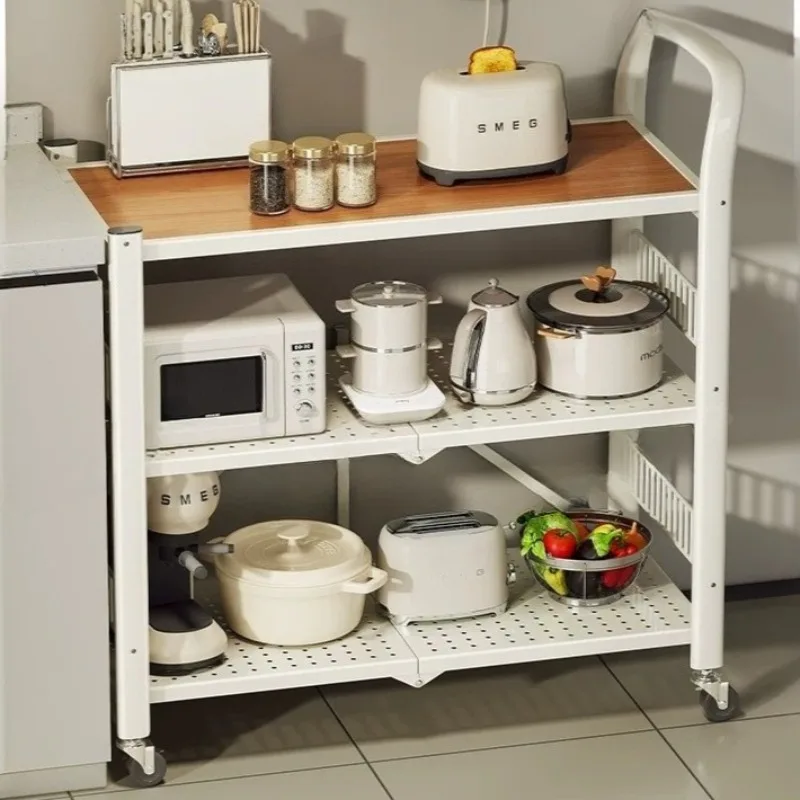 Wheel White Rack Wooden Sponge Paper Towel Spices Display Holder Cutlery Cup Tea Bags Especieros De Cocina Kitchens Accessories