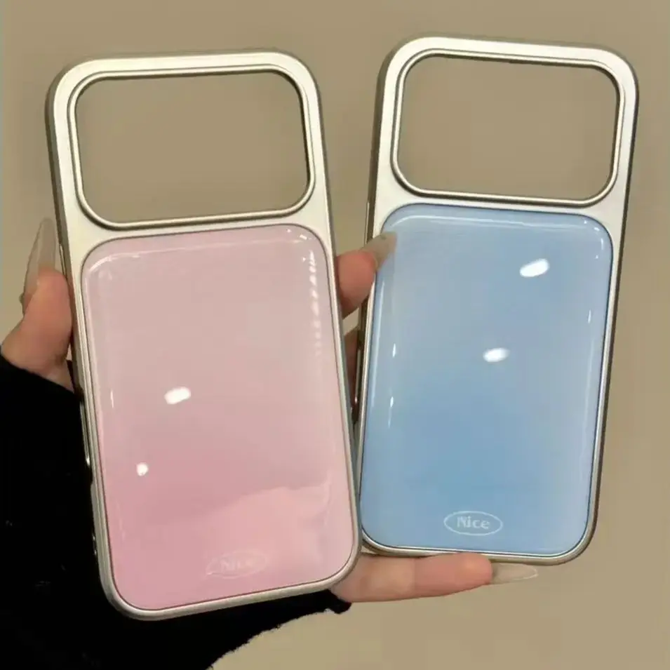 Coque de téléphone personnalisée rose et bleue avec étiquette anglaise pour iPhone 17 16e 16 15 14 13 12 11 Pro Max X XR Air Plus – Housse souple transparente de luxe