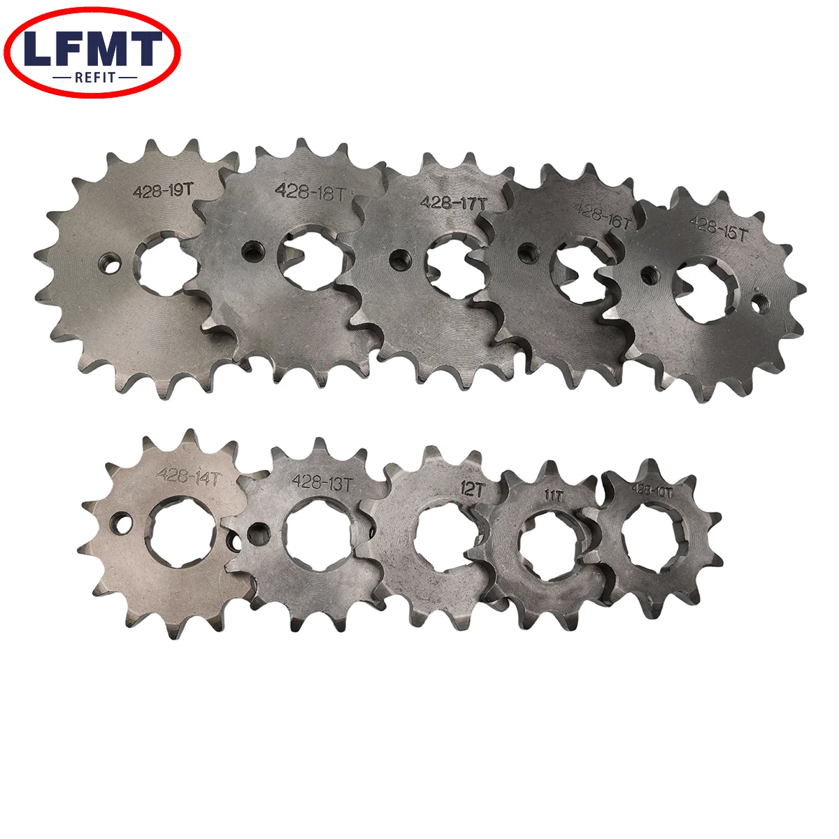 Motorcycle 428# 20mm Front Engine Sprocket 10 11 12 13 14 15 16 17 18 19T Tooth For Steel Bike Quad Go Karts Buggy ATV Dirt Bike