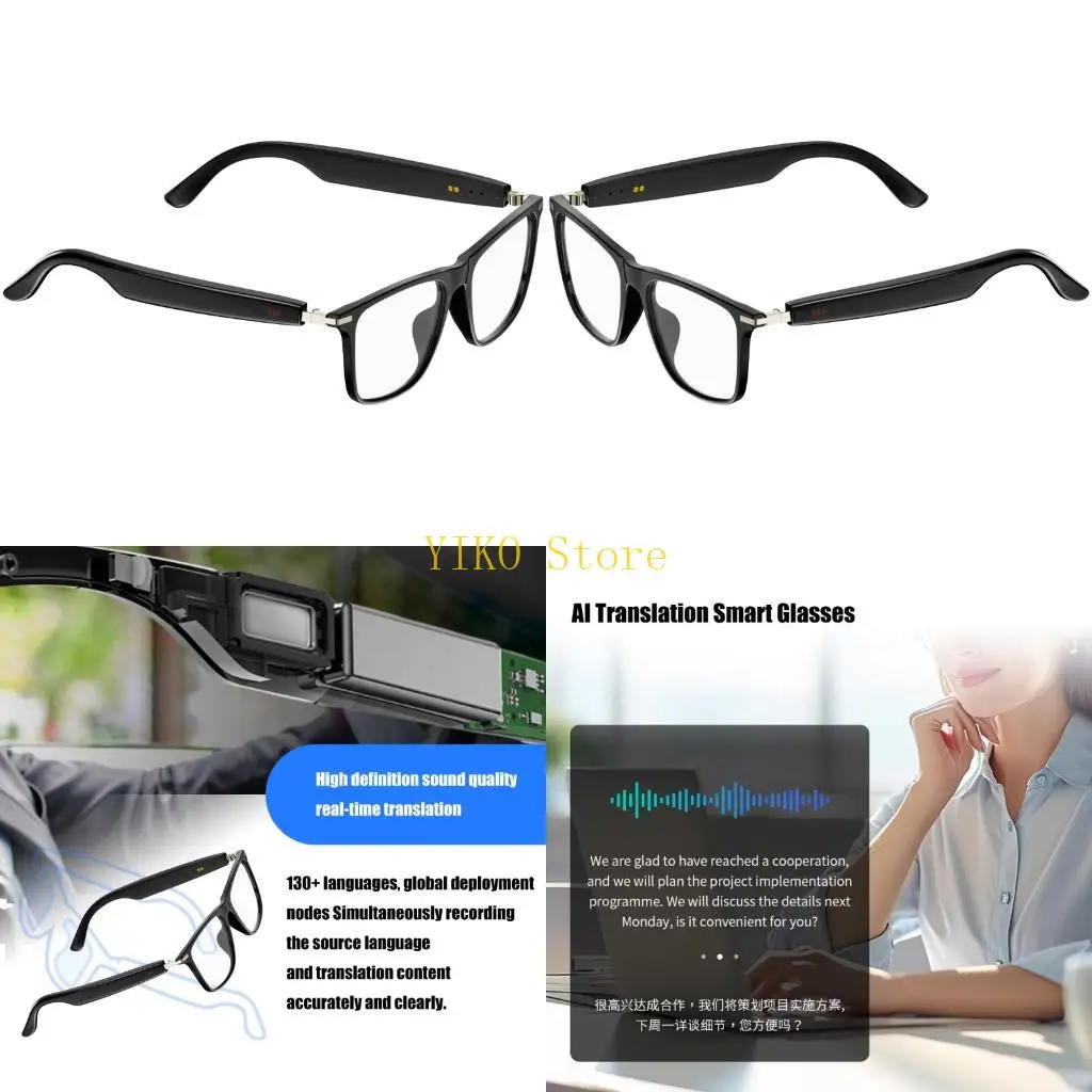 

K32C Audios Eyewear for Travel Business Multifunctional AI Translator Glasses Support Multi Platform for Men Women