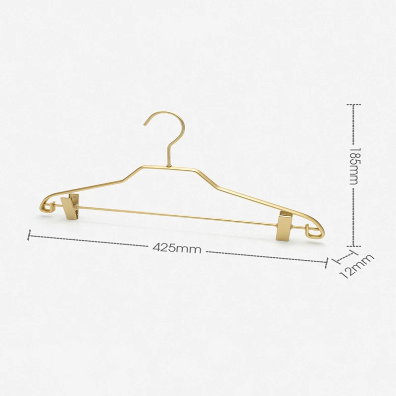 1pcs Gold Coat Hangers Solid Aluminum Alloy Seamless Matte Clothes Hanger Trousers Sweater Storage Racks Wardrobe Organizer