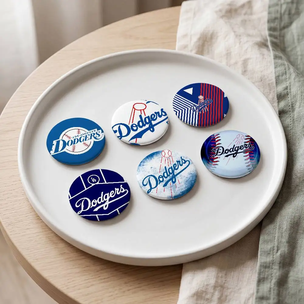 Los Angeles D-Dodgers Nuevos Insignias Redondas de 25, 32, 44, 58, 75 mm, Pin de Cosplay, Decoración para Bolsos, Regalos para Fans, Coleccionistas y Amigos, Broche, Souvenir