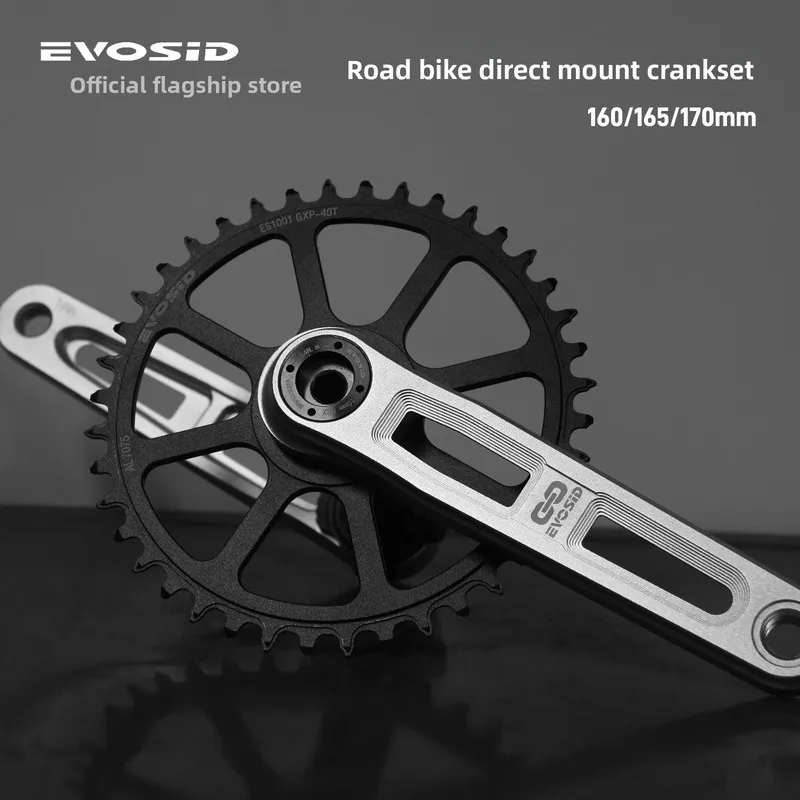 EVOSIDRoad bike crankset24mmHollow integrated straight-mount crankset, available in single or dual chainring configurations, lig