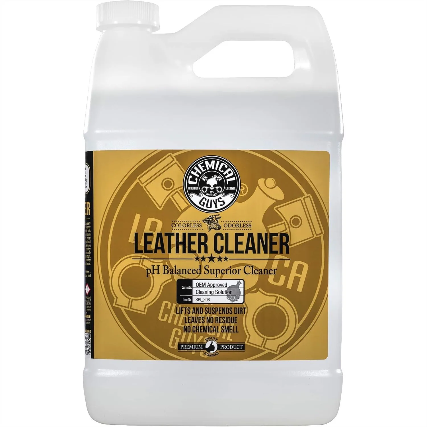 

Leather Cleaner for Car Interiors, Furniture, Apparel, Boots - Colorless, Odorless, pH Balanced, 128 fl oz
