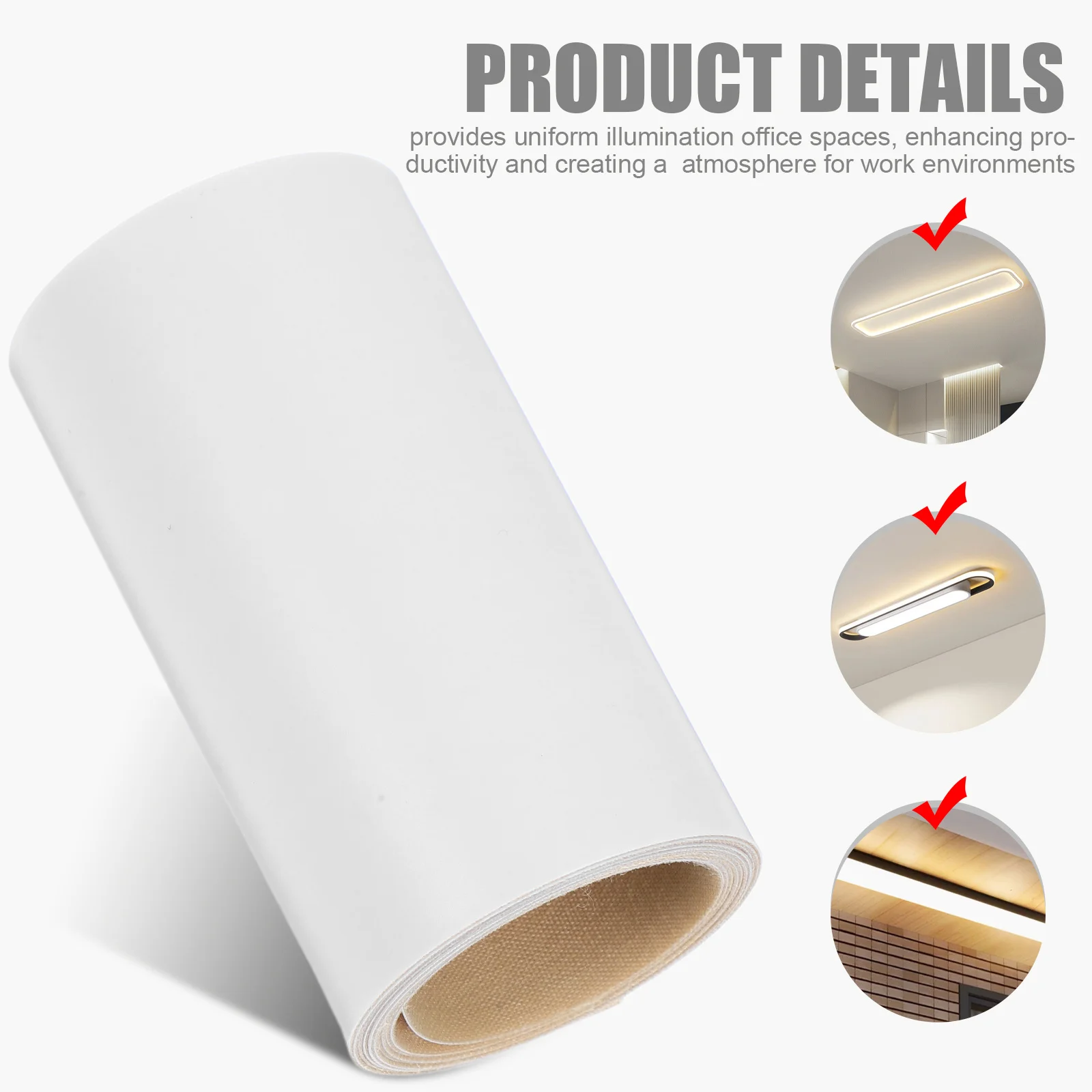 Потолочный светильник, диффузор, чехол для офиса, анти-ослепительная униформа, освещение, огнестойкий абажур из ПВХ, диффузор, полоса для встреч