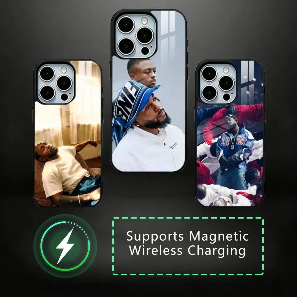 

Rapper K-Kendrick Lamar Phone Case For iPhone17,16,15,14,13,12,11 Plus,Pro Supports Magnetic Wireless Charging