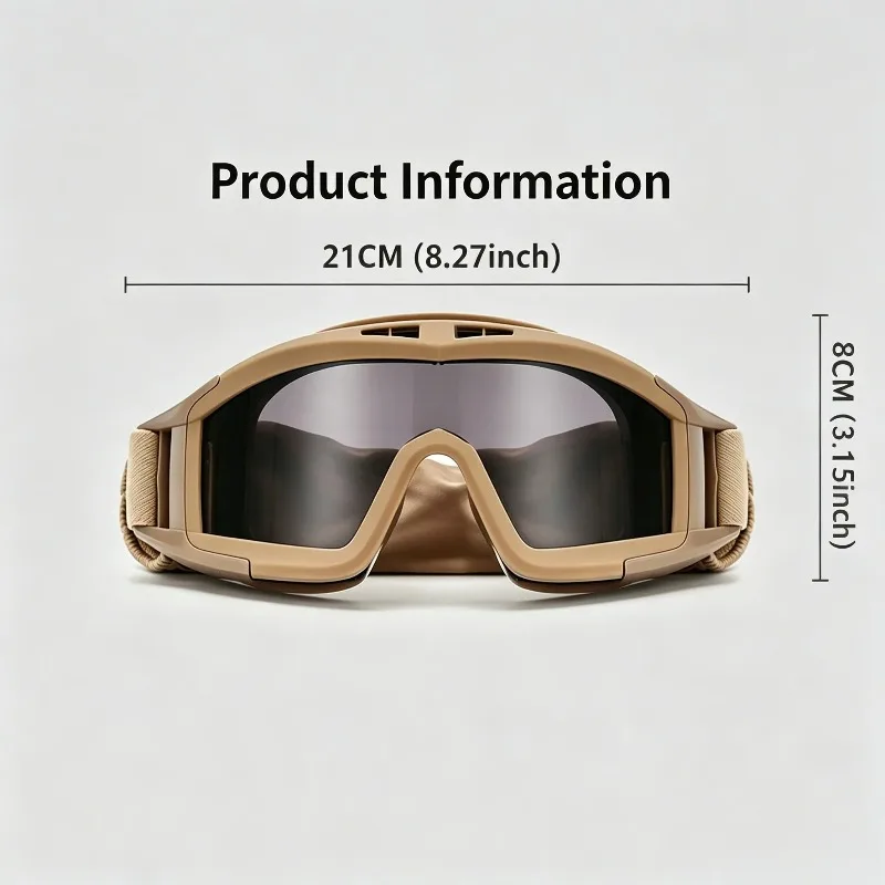 Grasshopper Tactical Single Lens Goggles Wind Dust Impact Resistant For Cycling Shooting Outdoor Adventure Gear