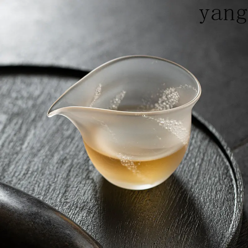 LMM thickened bubble crystal male cup tea dispenser, non-scalding, high temperature resistant large uniform cup