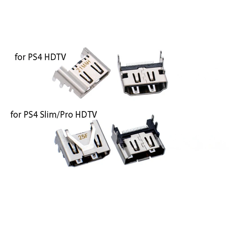 2pcs for PS4 SLIM Pro HD Display Socket with HDMI Interface Connector for PS4 Repair Parts HDMI-compatible port Replace Socket