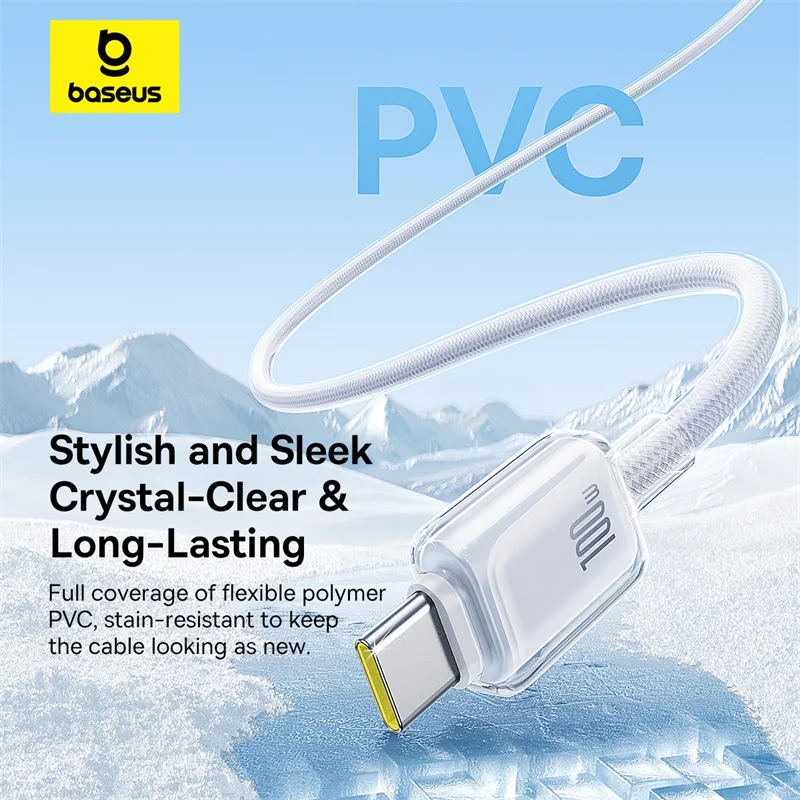 cabo-de-dados-baseus-crystal-com-carregamento-rapido-usb-c-para-usb-c-100w-1m-branco-lua