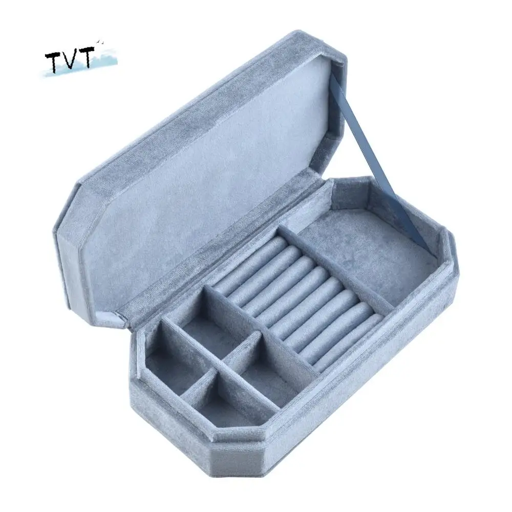 

Rings Necklace Jewelry Packing Bag Large Capacity Bracelet Earrings Velvet Jewelry Holder Organizer Square Jewelry Box Vacation