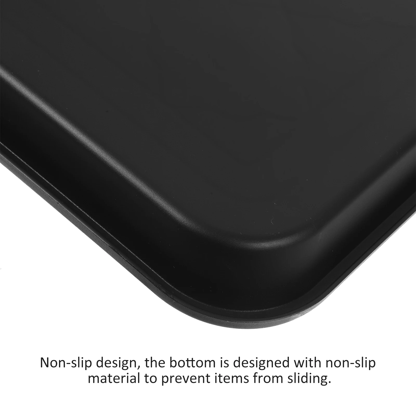 

Plastic Entryway Shoe Mat Non-Slip Household Storage Plate Car Trunk Sundries Tray Pet Feeder Tray Black Indoor Use