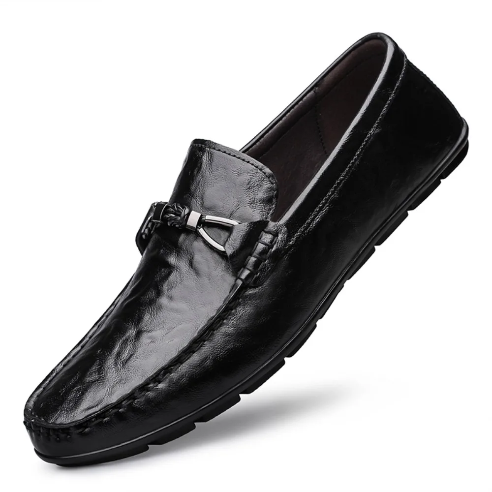 

Top-Grain Cowhide Lace-Up Plus Size Leather Shoes, Sizes37-46