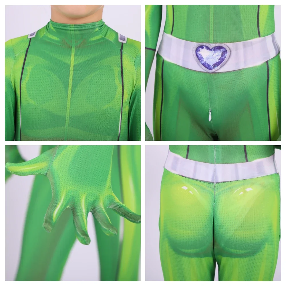 2024 3D Printed Totally Spies Cosplay Costume Adult Girls Clover Ewing Halloween Costumes for Women Alexandra Christmas Costume