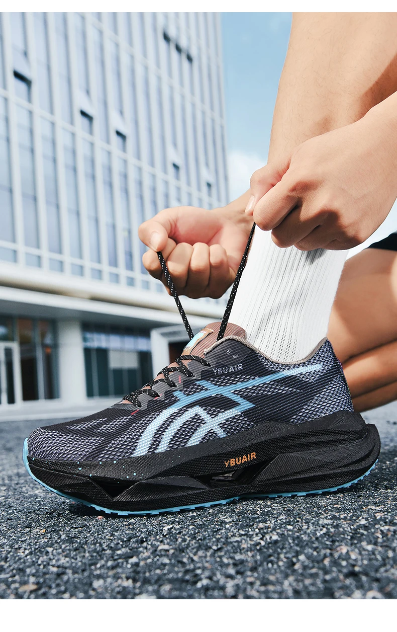Marathon-Laufschuhe für Herren, leichte Spezial-Sportschuhe, Sneaker mit Carbonplatte, trendige, atmungsaktive Sportschuhe für Damen. – Detail 29