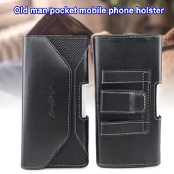 Mobile Phone Waist Bag for Women PU Leather Canvas Phone Holder Magnetic Horizontal Phone Cover Case with Belt Holster Clip
