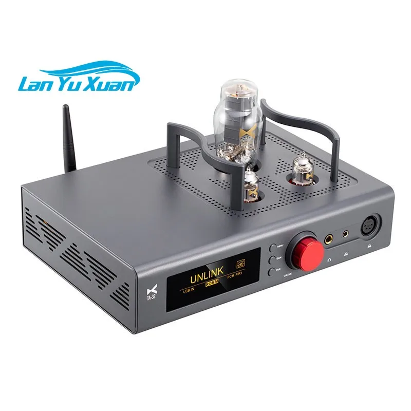 TA-32 Bluetooth5.1 Electronic Tube HiFi DAC Headphone Amplifier 3000mW Balanced Output with 3.12-inch OLED Screen