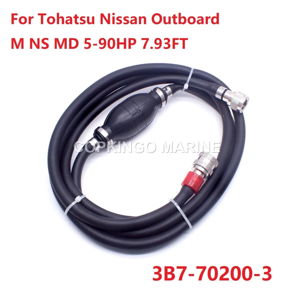 

Boat Fuel Hose Assy 3B7-70200-3 For Tohatsu Nissan Outboard M NS MD 5-90HP 7.93FT