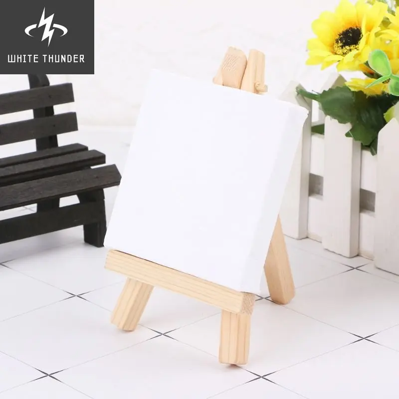 

Natural Wood Mini Easel Frame Tripod Display Meeting Wedding Table Number Name Card Stand Display