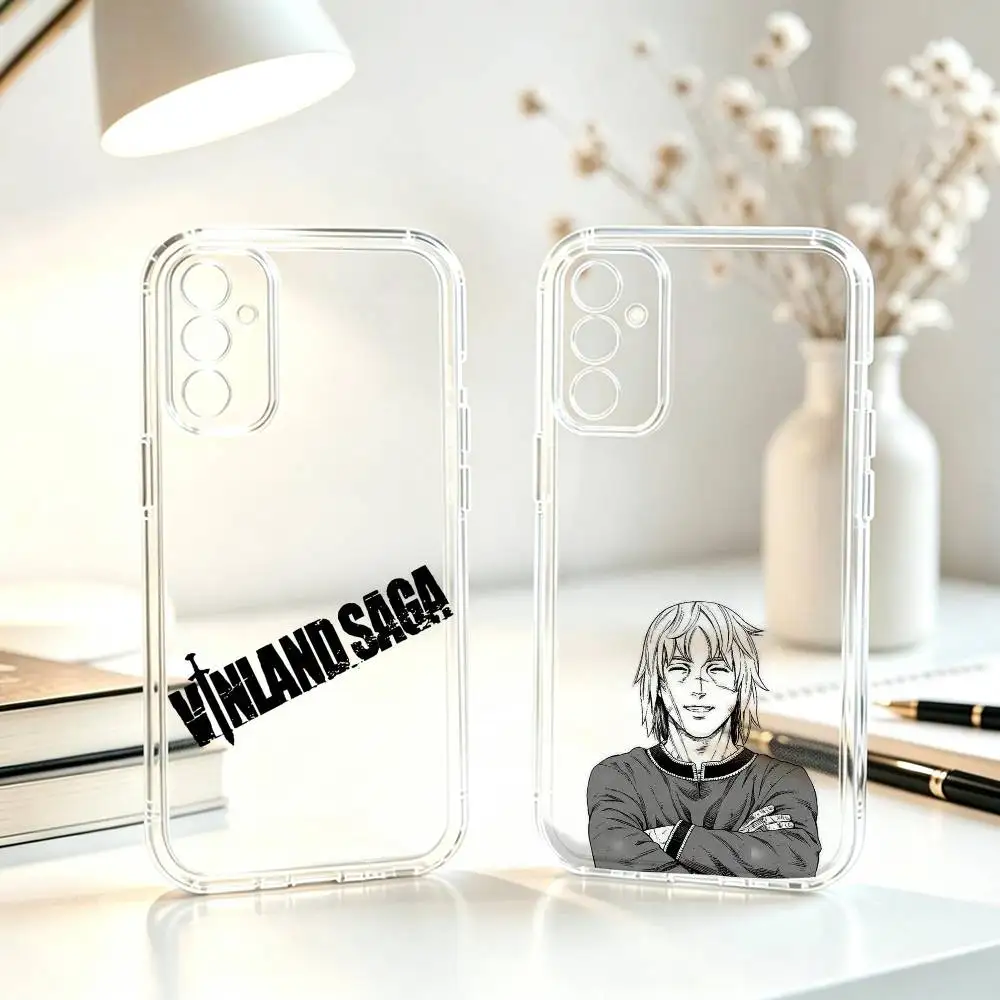 Чехол для телефона Anime Black V-Vinland Saga, прозрачный силиконовый мягкий чехол для SamsungA10,12,20,21S,30,31,40,50,51,52,70,71