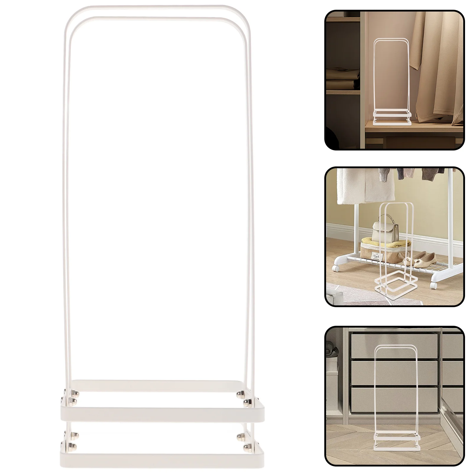 

Stylish Vertical Hangers Rack Metal Hanger Organizer Space Efficient Balcony Storage Stand Hanger Stacker