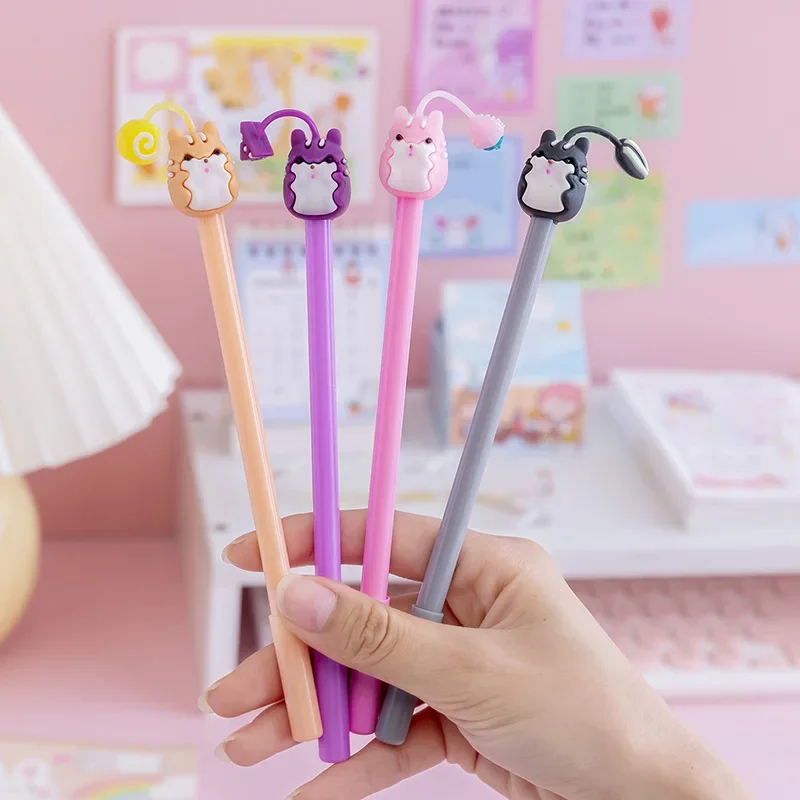 50pcs  Gifts prizes Christmas gifts cute cartoon mole food pendant neutral pen student stationery wholesale