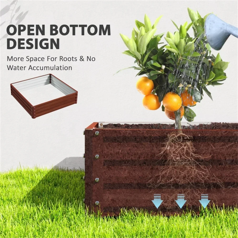 Cama de jardín, fioriera de metal Modular para verduras, flores, cama de jardín de hierbas