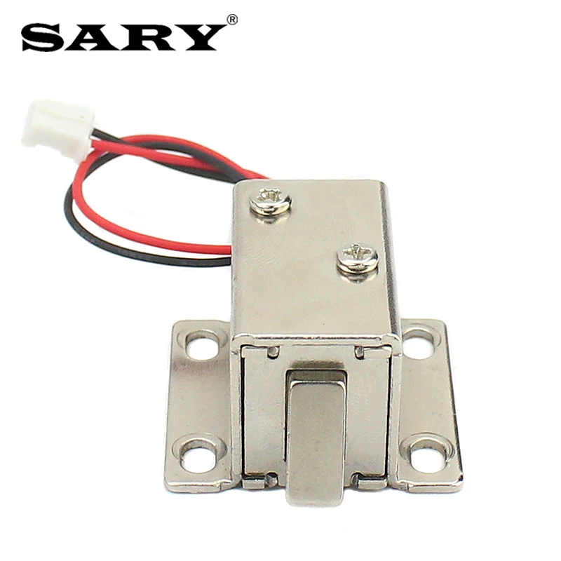 Small electromagnetic lock DC6V 12V mini electric bolt lock Release Assembly Solenoid Access Control Electric lock 4.7