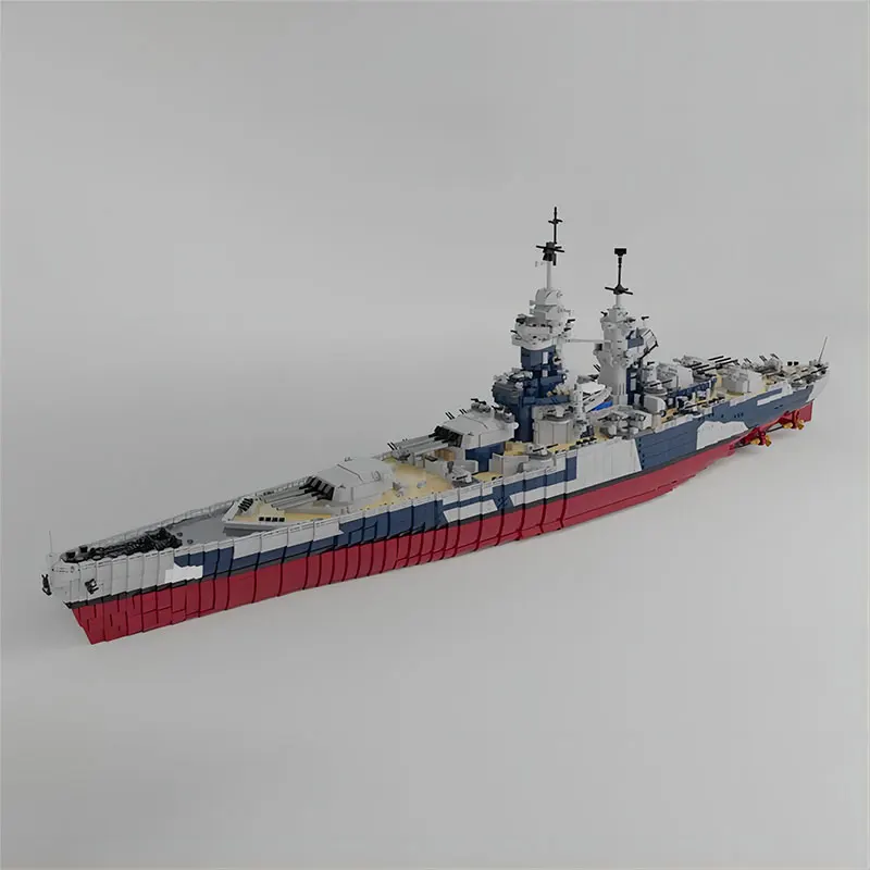 

MOC военная серия линкор строительные блоки игрушка-головоломка набор из мелких частиц праздничный подарок на день рождения