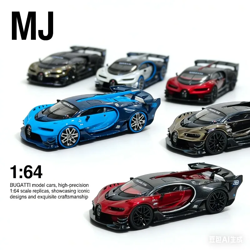 

MJ 1:64 Bugatti Vision GT Cast Alloy Static Alloy Car Model, Boys' Holiday Gift Toy Collection Decoration Item.