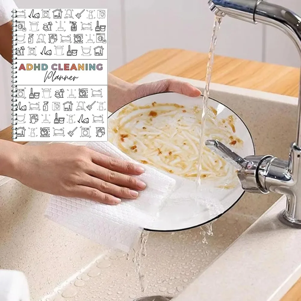 جدول خطة التنظيف ADHD، خطة تنظيف منزلية قابلة للتحرير، قائمة مرجعية للتنظيف اليومي والأسبوعي والشهري، قابلة للتعديل حسب الطلب