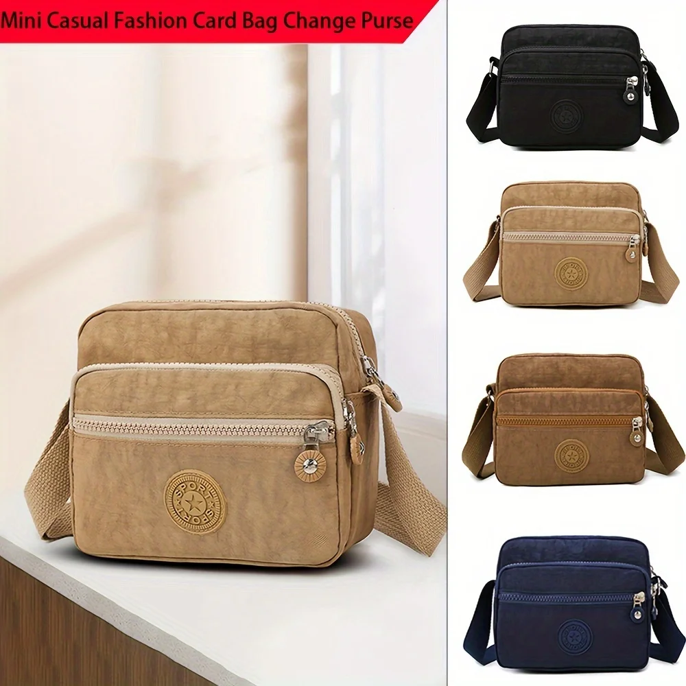 Retro Nylon Crossbody Bag - Stylish & Durable Mobile Phone Organizer - Versatile for Travel, Sport & Casual Wear